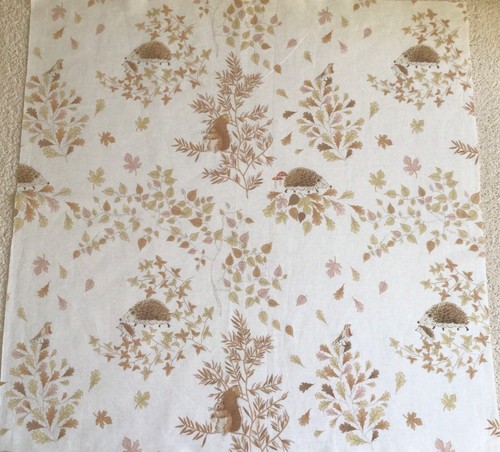 2 * 50cm Square Bundle Sophie Allport Woodland Friends & Leaves Light Cotton new - Picture 2 of 13