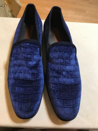 Mezlan  Cobalt  Blue Suede Loafers Men's 10.5M Da… - image 1