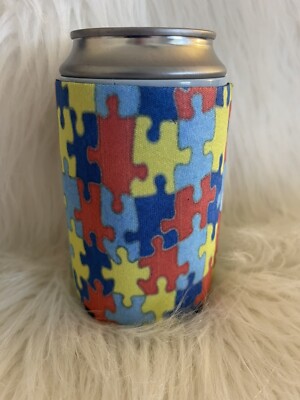 Handmade autism can coozie
