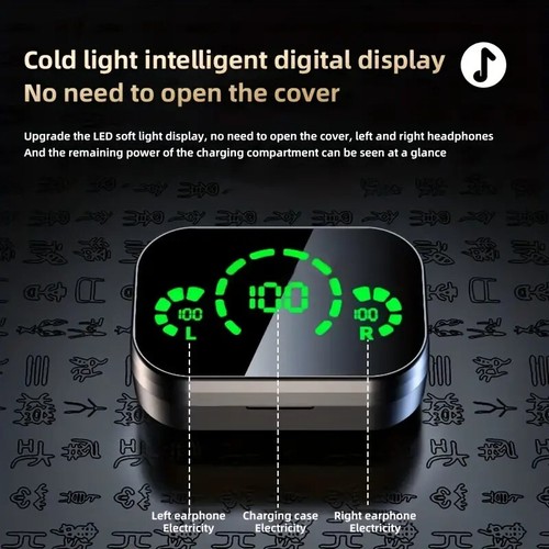 Wireless In-Ear Earbuds w/ LED Touch Display, Water-Resistant for IOS/Android - Bild 6 von 14