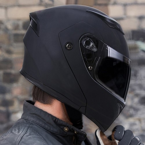 Motorcycle Dual Visor Flip up Modular Full Face Helmet M L XL XXL DOT Approved - Picture 3 of 29
