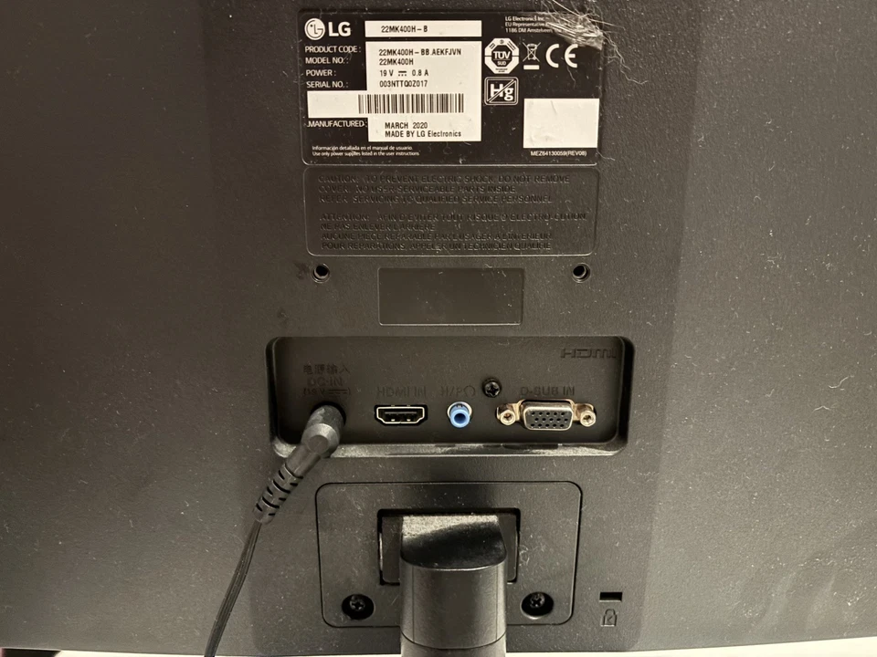 LG 22MK400H Monitor with Stand,TN panel, Full HD - Image 4 of 4