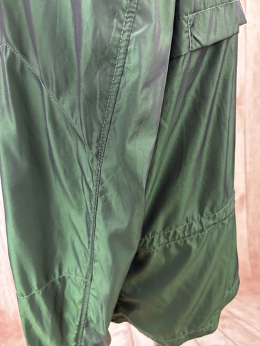 Pretty Green Mens XL Jacket Iridescent Shimmer Green Festival Oasis Liam Hooded - Imagen 16 de 24