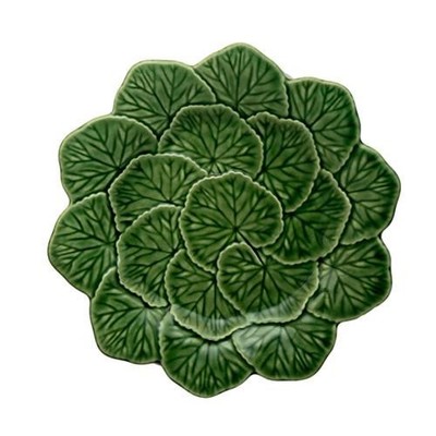 Geranium Dessert or Salad Plate, 8.6'' by Bordallo Pinheiro