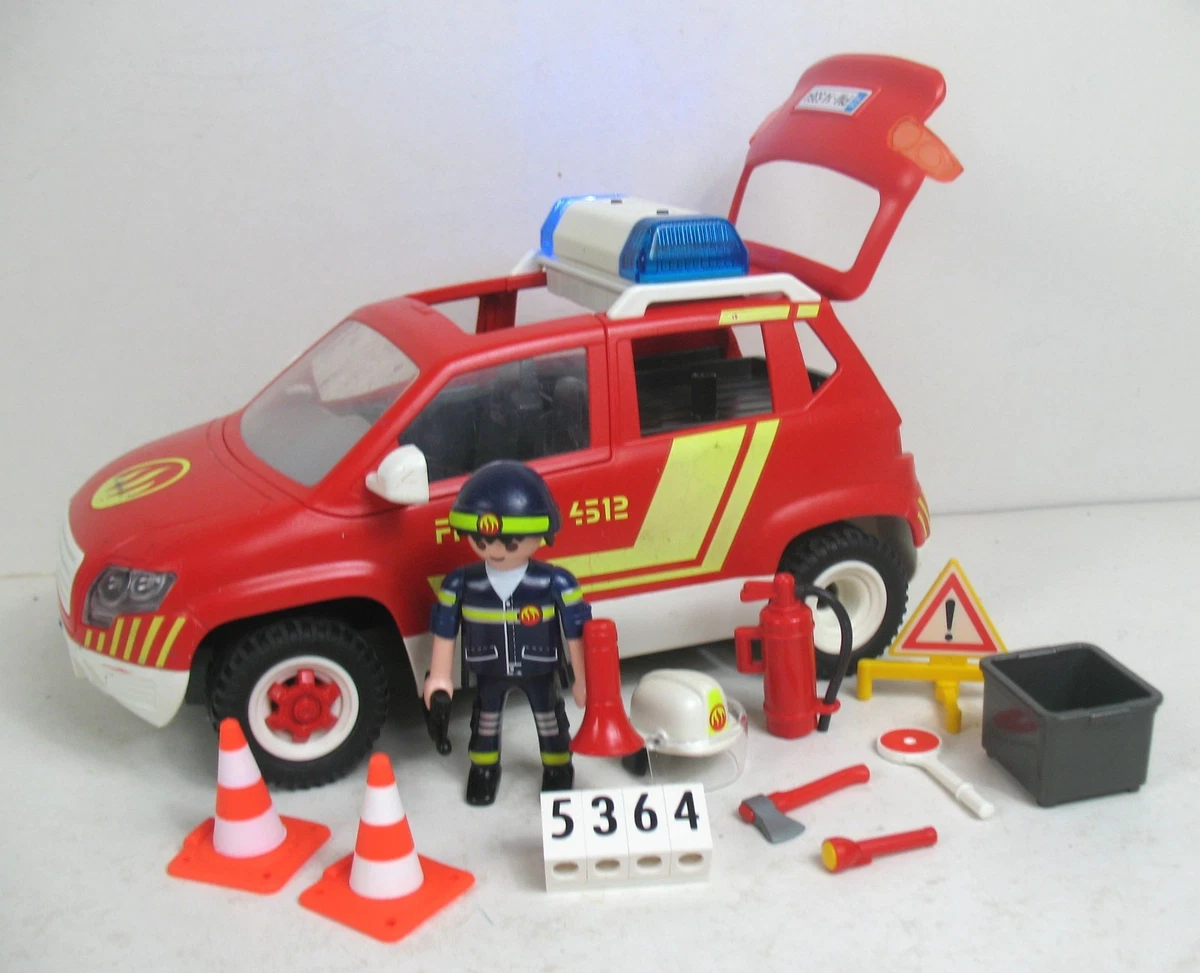 Playmobil Caserne De Pompiers 3885 - Occasion En Bon état, Avec Barre 30054490