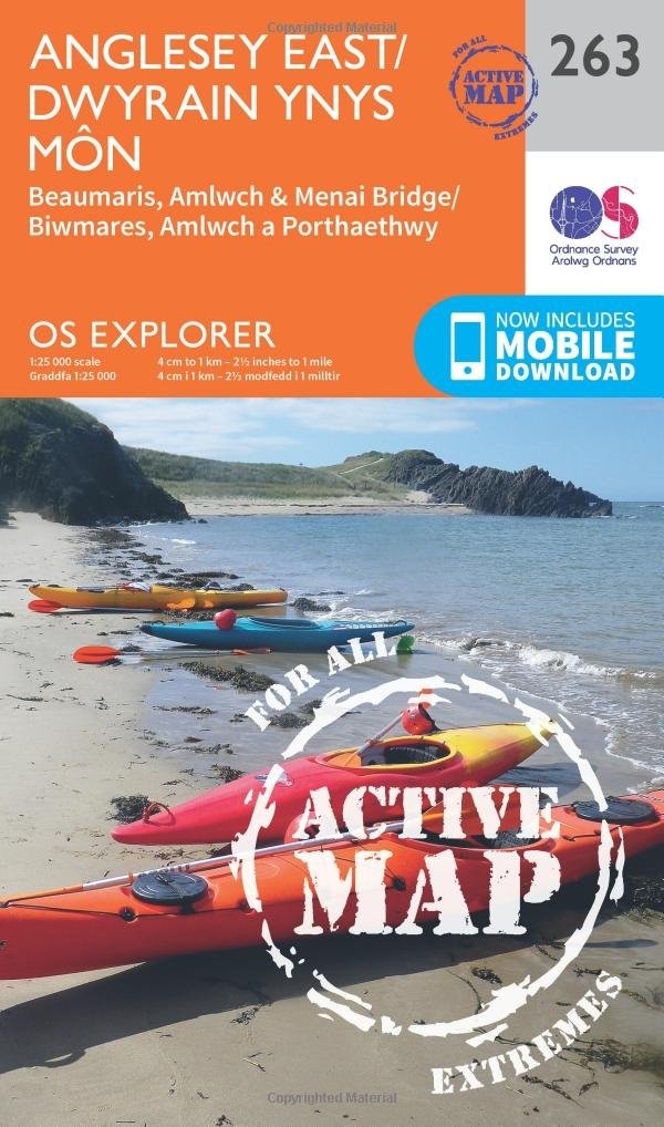 Ordnance Survey Explorer Active 263 Anglesey East Map With Digital Version Orange - Image 5