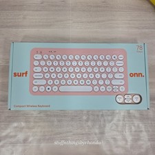 NIB Surf Onn 78 Key Pink Compact Wireless Keyboard Box USB Dongle With Batteries