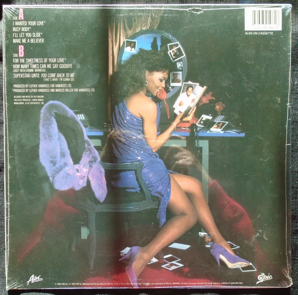 LUTHER VANDROSS, Busy Body USA New Sealed LP FREE SHIPPING - Image 2 of 2