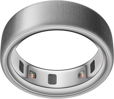 Oura Ring 4 Brushed Silver Smart Ring Activity Sleep Heart Size 8 Excellent