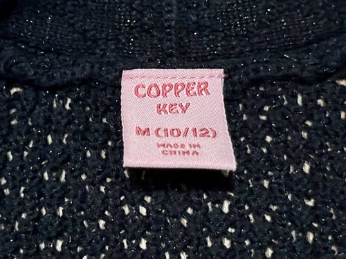 Copper Key Girl’s Open Front Cardigan Size M (10/12) - Picture 2 of 5