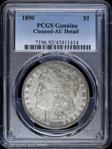 1890-P $1 Morgan Silver Dollar PCGS Genuine AU Detail