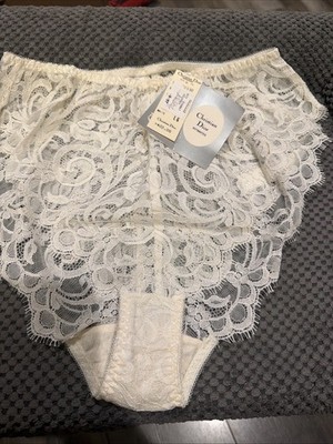 Christian Dior Intimates Panties White Lace Front L NWT | eBay