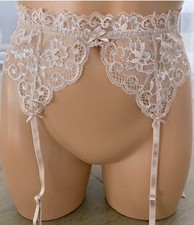 Victoria's Secret Dream Angels Lace Metallic Allure Shine Garter Belt XS / S