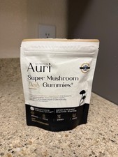 Auri Nutrition Super Mushroom Daily Gummies 60ct Wild Raspberry 3000mg New