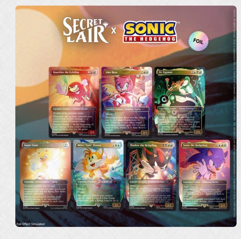 MTG/SecretLair/SONIC/Friends&Foes/未開封/４個 MTG Secret Lair x Sonic Friends & Foes Foil Edition New
