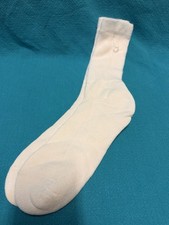 VTG Socks Crew Athletic VTG White 20" 80s 90s NOS Acrylic 9-11.