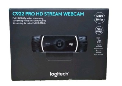 Logitech C922 Pro Stream HD 1080p Webcam - Black (960-001087) Sealed New