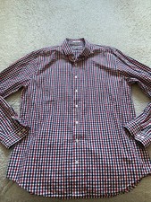 Express Men Plaid Long Sleeve Button-Up Shirt Multicolor Size XL 17-17.5