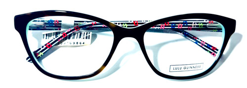 LULU GUINNESS L213 TOR CAT EYE TORTOISE AUTHENTIC FULL RIM EYEGLASSES 56-17-140