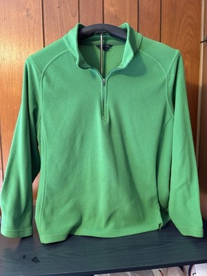 Lands' End Polartec Women s 2X Plus Green 1/4 Zip Fleece Pullover
