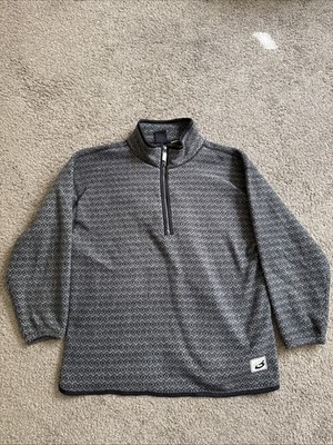 Vintage Bugle Boy Black 1/4 Zip Pullover Sweater - Men s XL