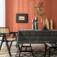 Vctops Bohemian Cotton Linen Tablecloth Boho Geometric Print Tribe Table Cover