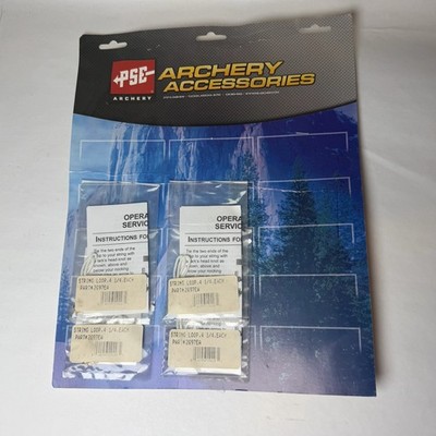 Lot of 4 PSE Archery Precision Shooting Bow String Loop 4-1/4'' White 2697PSE New