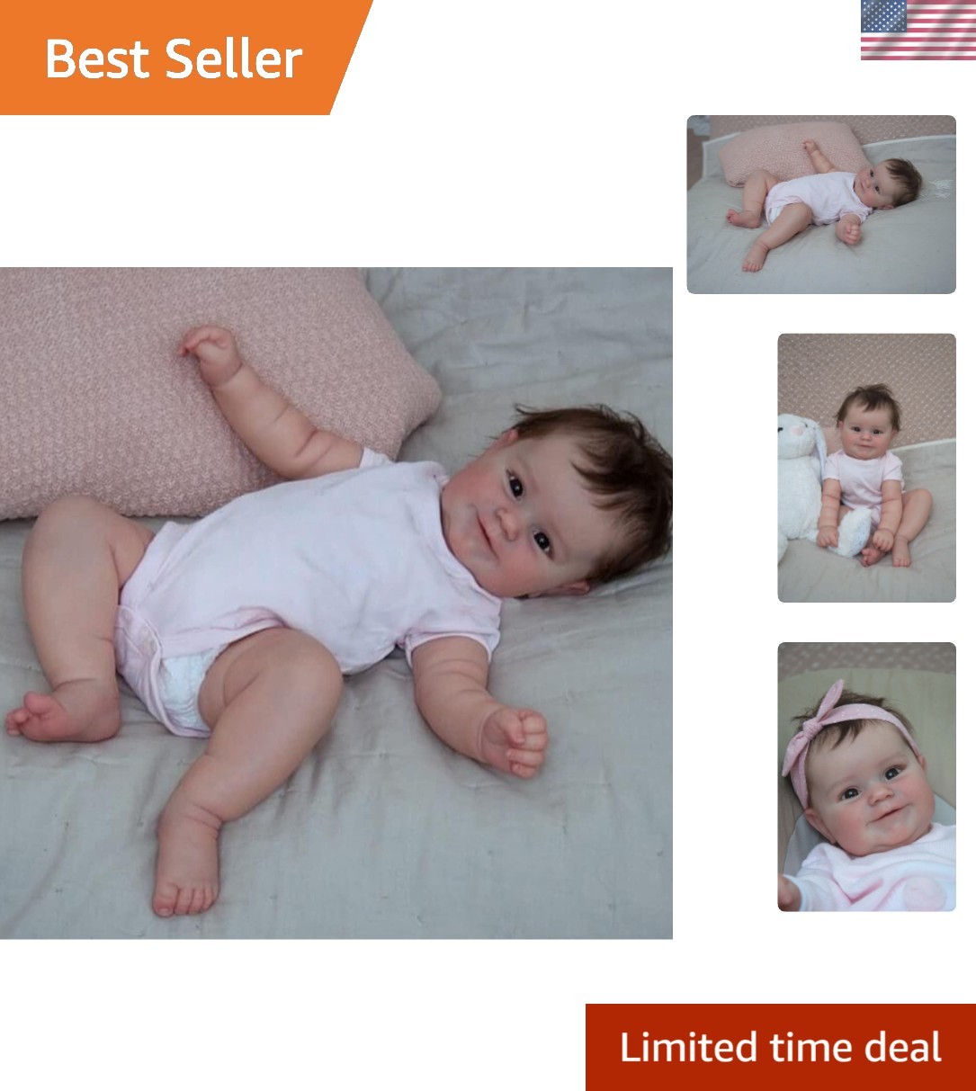 Realistic 20-Inch Reborn Toddler Doll - Complete Birthday Gift Set for Ages 3+