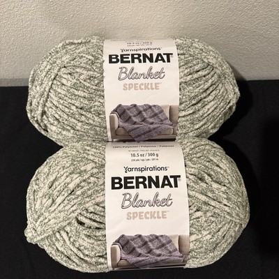 **2 Skeins!** Yarnspirations Bernat Blanket Speckle Yarn - Winter Leaf - New