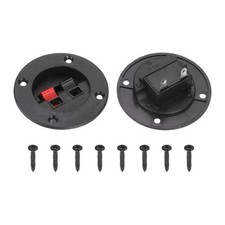 WP2-6A 2 Way Black Red Square Speaker Box Terminal Clip, Pack of 2