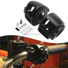 Black Switch Housing Covers fit for Harley Softail Dyna Sportster 48 72 2014-up