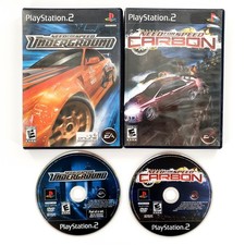 Need for Speed: Underground & Carbon Sony PlayStation 2 No Manuals Tested Works