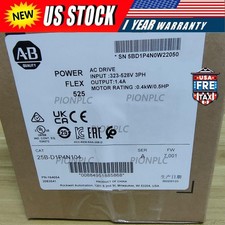 Allen-Bradley 25B-D1P4N104 Powerflex 525 AC Drive 0.5HP 0.4KW New US Free Tax
