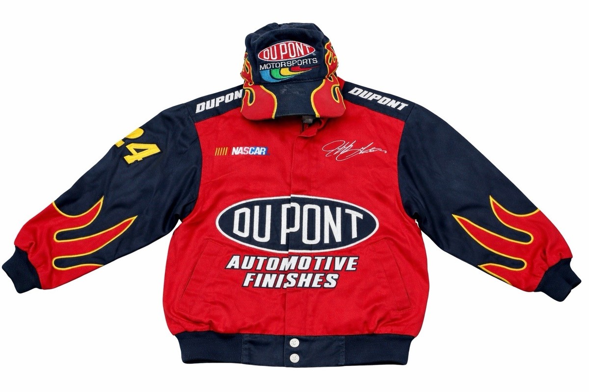 CHASE AUTHENTICS　DUPONT　ジャケット　ワッペン　刺繍　XL Chase Authentics DuPont NASCAR Jacket Hat Combo Jeff Gordon 24 XS