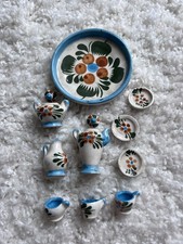 Miniature Tea set, ceramic, teapot, china, vintage, Dolls, dollhouse,