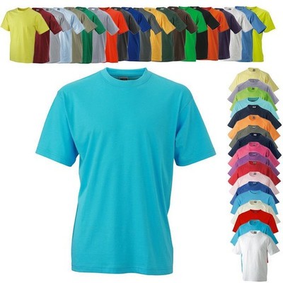 Basic T-Shirt S - 3XL | James & Nicholson | Rundhals Ausschnitt, viele Farben