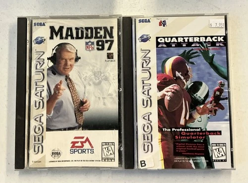 Madden 97 + Quarterback Attack Sega Saturn Complete -- S2G --