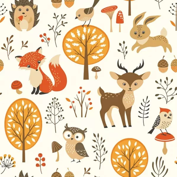 4 x Paper Napkins/33cm/3Ply/Decoupage/Craft/Assorted Forest Friends