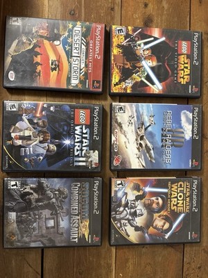 playstation 2 games bundle lot (6) Star Wars, Desert Storm, Star Wars Lego II
