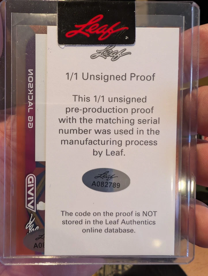 2023 Leaf Vivid Colorful Combos 1/1 Unsigned Proof GG Jackson Chance Westry - Image 2 of 2