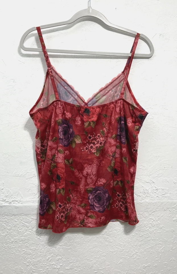 Muñeca bebé vintage Teenie Weenie Y2K Top encaje ribete coqueta hada floral roja 2X Foto 2 de 4