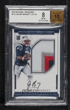 2016 National Treasures RPS Rookie 61/99 Jacoby Brissett BGS 8 Patch Auto 1lc0