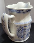FURNIVALS QUAIL,1913 MILK PITCHER MADE IN ENGLAND,BLUE & WHITE PORCELAIN ANTIQUE — photo 5