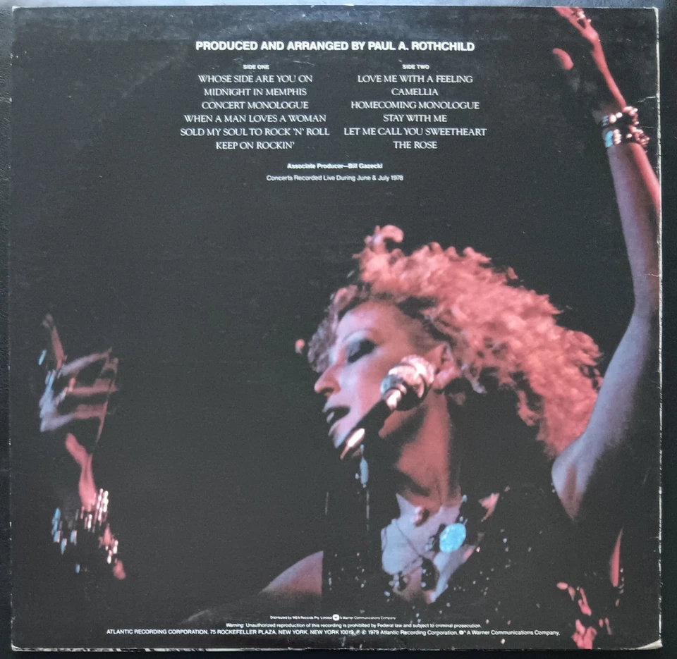 Bette Midler ‎– The Rose soundtrack - 1979 LP record excellent, cover VG - Image 2 of 4
