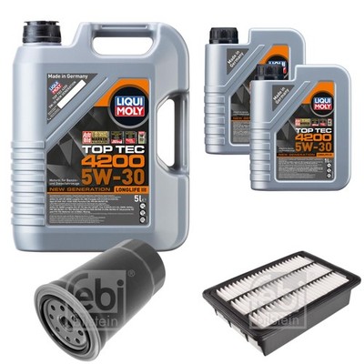 FEBI BILSTEIN Inspektionspaket 7L Liqui Moly Top Tec 4200 5W-30 für Hyundai