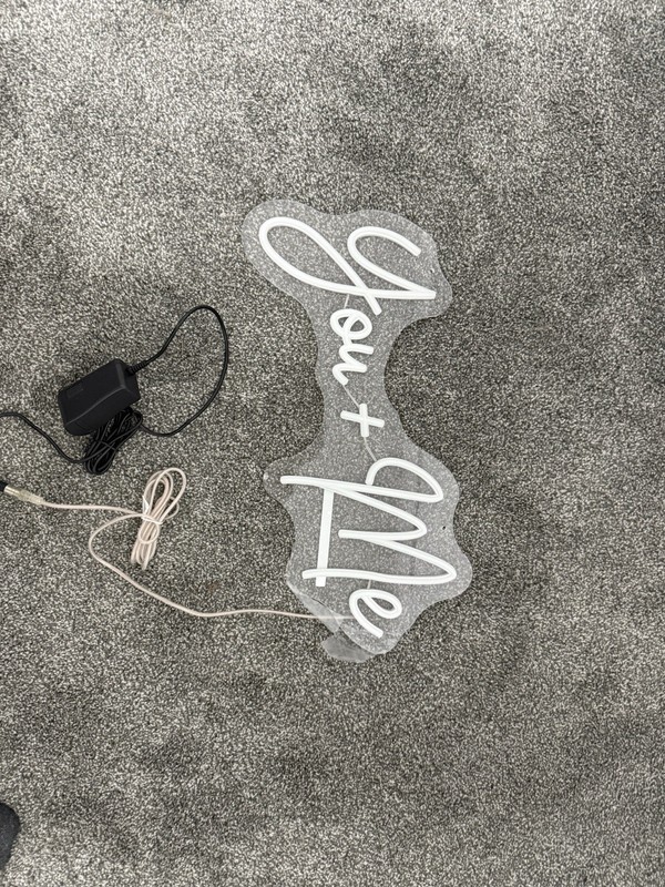 Neon Sign You and Me Sign LED for Events, Weddings, and Rentals. Never Used