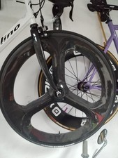 Roue Avant Carbone Trispoke 700c Clincher A Pneu Pour Fixie Ou Route