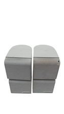 Lot of 2 Bose Double Cube Acoustimass Speakers - White - Free Shipping