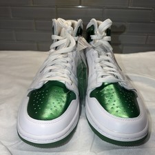 Scarpe Air Jordan 1 alte golf senza punte verde metallizzato bianco DQ0660-130 taglia 8,5