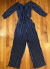 Women  s Hollister Striped Jumpsuit Sz - XS 